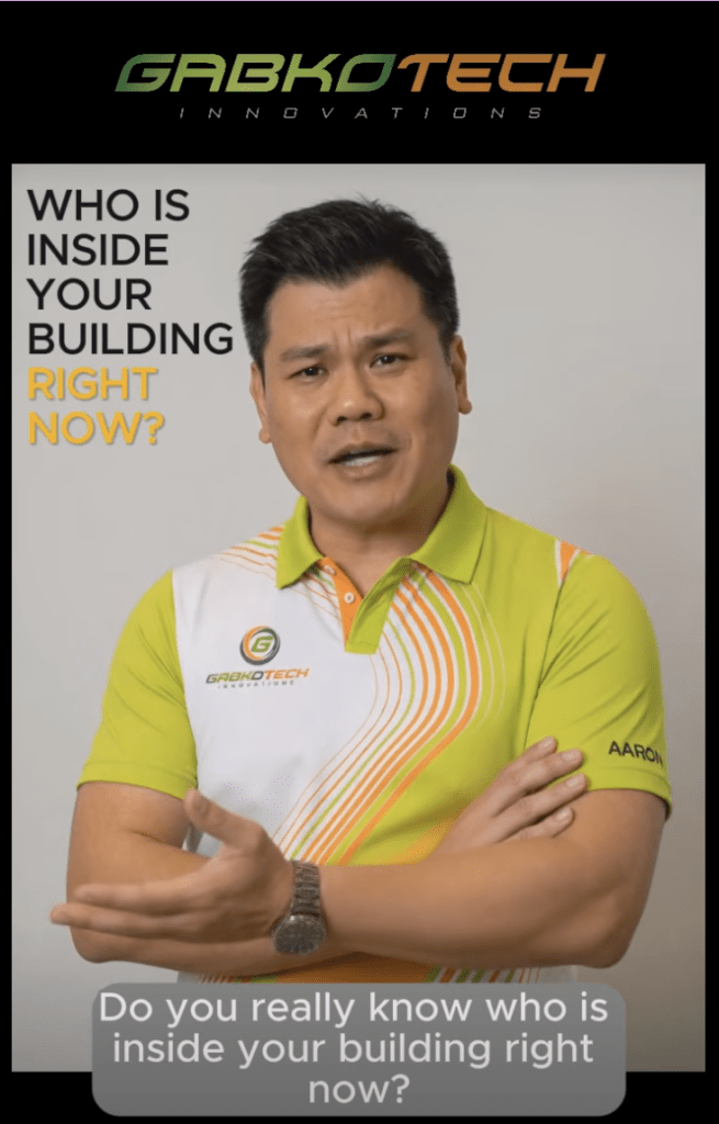 Gabkotech representative discussing building security and asking, “Who is inside your building right now?”